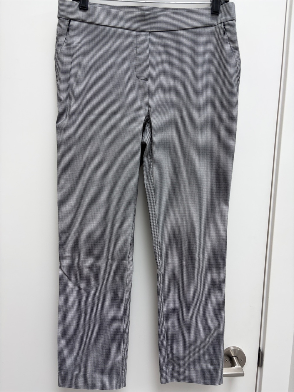 Black&White Microcheck Slim Dress Pants